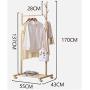 XM ZfgG 3 in 1 Coat Rack Clothes Stand Hat Handbag Hanger Hall Hanging Rod Tree Branches with 5 Hooks and Storage Shelf Universal Wheel Movable (Color : Beige)