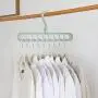 NAYI Clothes Hanger Clothes 9 Hole Towel Hook Closet Organizer Plastic Storage Rack