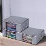 Awekris Foldable Storage Bag, Set of 3 Large Foldable Clothes Organizer, Clear Window & Carry Handles, Great for Clothes, Blankets, Closets, Bedrooms and More (Grey) Awekris Foldable Storage Bag, Set of 3 Large Foldable Clothes Organizer, Clear Window & Carry Handles, Great for Clothes, Blankets, Closets, Bedrooms and More (Grey)