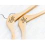 2 Personalized, Engraved Wedding Dress Hangers by Left Coast Original