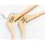 2 Personalized, Engraved Wedding Dress Hangers by Left Coast Original
