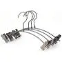 Iddefee Clothes Hanger Pack of 20 Metal Childrens Pants Hangers with Clips Jeans Skirt Underwear Hanger Clip Hanger Multifunctional Hanger Pants Hangers (Color : Metallic, Size : 2616CM)