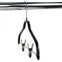 MAWA by Reston Lloyd Silhouette Model 40/FK Metal Clothing Hanger, Non-Slip Coating with Pant Clips, Black, Pack of 80,
