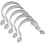 2.5inch(inner width 75mm) /3inch (inner width 100mm) Two Hole Stainless Steel U-Tube Clamp Connecting Ring Hose Clamp-Bracket Stainless Steel Tube Strap Tension Clip-Heavy Duty Rigid Pipe Strap Clamp 5Pcs(73mm)
