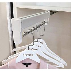 Pull Out Clothes Hanger Rail Organizer Rack Ball Sliding Rail Hanger for Wardrobe-11.8/13.7/15.7/17.7/19.7inches (Size : 45cm/17.7-in)