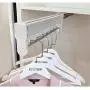Pull Out Clothes Hanger Rail Organizer Rack Ball Sliding Rail Hanger for Wardrobe-11.8/13.7/15.7/17.7/19.7inches (Size : 45cm/17.7-in)