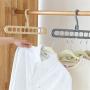 TOOGOO Multi-Port Support Circle Clothes Hanger Clothes Drying Rack Multifunction Plastic Hangers Storage Racks Gray