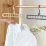 TOOGOO Multi-Port Support Circle Clothes Hanger Clothes Drying Rack Multifunction Plastic Hangers Storage Racks Gray