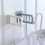 shlutesoy Home Wall Mount Self-Adhesive Foldable Clothes Hanger Organizer Rack Hook Holder - Apricot