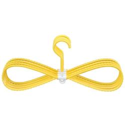 EvaroFly Multipurpose Drying Quickly Folding Hanger, Plastic No Trace Rotatable Clothes Hanger, Wet and Dry Dual Use -Yellow 10 Pcs