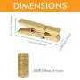 Mini Natural Wooden Clothespins with Jute Twine, 100pcs, 1.4 Inch Photo Paper Peg Pin Craft Clips with 320ft Natural Twine for Scrapbooking, Arts & Crafts, Hanging Photos (10 Colors)