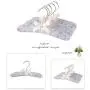 Cotton Fabric Sponge Hanger Elegant Non-Slip Wood Hanger Women Foam Sweater Hangers Soft Cloth Hanger 10pcs Random Color