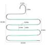 Myfolrena Pants Hangers, Updated S Shaped Hanger Non Slip Clothes Hanger Space Saving for Jeans Trousers Slacks Leggings (Teal-6 Pack)