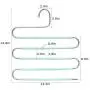 Myfolrena Pants Hangers, Updated S Shaped Hanger Non Slip Clothes Hanger Space Saving for Jeans Trousers Slacks Leggings (Teal-6 Pack)