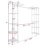 EnjoyShop Expandable Free Standing Closet Clothes Hanger Rack Premium and Sturdy Steel Framework EnjoyShop Expandable Free Standing Closet Clothes Hanger Rack Premium and Sturdy Steel Framework