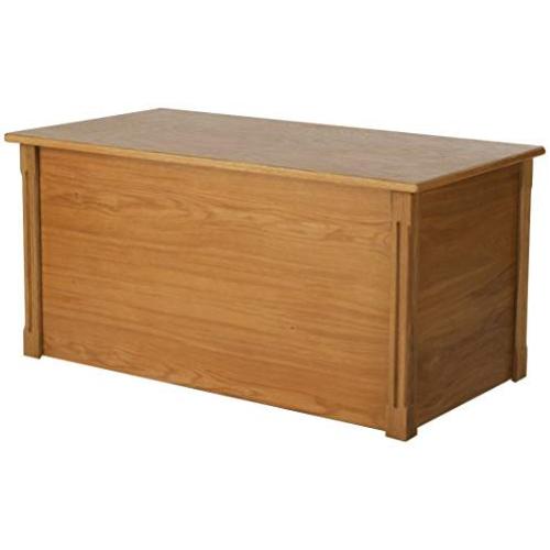 Large Oak Wooden Toy Boxes and Blanket Chest - All Wood - Optional Cedar Base (Cedar Base)