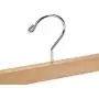 Nature Smile Solid Lotus Wood Deluxe Wooden Pants Hangers Bottom Hanger Jeans Hanger Skirt Hanger with 2-Adjustable Clips Anti-rust Hook Pack of 10 (Natural)
