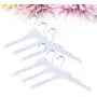 Cabilock Clothes Hanger 12pcs Anti-Skid Garment Clothes Hangers Non-Slip Hanger Drying Laundry Hooks Closet Space Saving Oraganizer Racks (Semitransparent)
