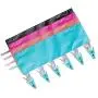 KIPB 1pc Bathroom Racks Cloth Hanger Clothespin Travel Portable Folding Cloth Socks Drying Hanger with 6 Clips(Random Color)