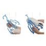 HJYPYJ Magic Hanger,360?? Rotate Magical Hangers,Double Hook Windproof PP Hanger,Space-Saving Organizer Hangers, Not Easily Deformed/Blue / 2 pcs