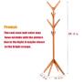 Neasyth Solid Wood Coat Rack Simple Entryway Standing Hall Tree Tetrapod Base for Hat Jacket Coat Hanger Rack in Living Room Bedroom (Teak Color)