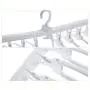 HJYPYJ Magic Hanger,Strong and Sturdy PP Folding Hanger,Space-Saving Organizer Hangers,Suitable for Balcony Wardrobe Waterproof/White / 2 pcs