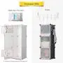 GEORGE&DANIS Portable Wardrobe Closet Plastic Dresser Bedroom Armoire DIY Cube Storage Organizer, White, 18 inches Depth, 2x4 Tiers GEORGE&DANIS Portable Wardrobe Closet Plastic Dresser Bedroom Armoire DIY Cube Storage Organizer, White, 18 inches Depth, 2x4 Tiers