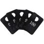 Royal Industries Coat Room Checks Plastic, 1 1/2 High by 2 Wide, Black with White Print