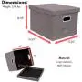 Internets Best Collapsible File Storage Organizer | Decorative Linen Filing & Storage Office Boxes | Letter/Legal | Grey | 2 Pack Internets Best Collapsible File Storage Organizer | Decorative Linen Filing & Storage Office Boxes | Letter/Legal | Grey | 2 Pack