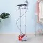 HOMCOM Fabric Garment Steamer for Clothes, Hanging Full Size, 2 Liter, 1350W, 11 Level Steam Adjustment - Red