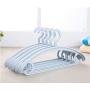 BEIQIHHY Hanger Drying Rack Clothes Hanging Coat Support Clothes Rod Plastic widening Non-Slip Seamless Shelf 20 Packs, European Powder + European Blue