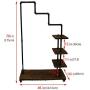 LARRY SHELL Industrial Pipe Clothing Rack, Pine Wood Shelving Shoes Rack Cloth Hanger, with Locking Wheels, Durable and Long Lasting, for Retail Store,Laundry Room