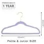 MIZGI Premium Kids Velvet Hangers (Pack of 50) 14" Wide with Gold Hooks,Space Saving Ultrathin,Nonslip Hangers use for Petite Junior Childrens Skirt Dress Pants,Clothes Hangers (Purple) MIZGI Premium Kids Velvet Hangers (Pack of 50) 14" Wide with Gold Hooks,Space Saving Ultrathin,Nonslip Hangers use for Petite Junior Childrens Skirt Dress Pants,Clothes Hangers (Purple)