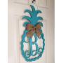 Monogram Pineapple Door Hanger - Summer Door Hanger - Pineapple Initial Wreath - Beach Door Hanger - Pineapple Wreath - Beach Door Decor