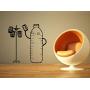 Wall Sticker Water Bottle Cap Clothes Hanger Funny Vinyl Mural Decal Art Decor EH2552