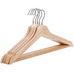 Yuqianjin Wooden Suit Hangers, Space Saving Clothes Hangers 10-Pack (Color : 5pcs)