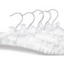LA Diva Fashion White 17" Select Satin Padded Hanger Set of 5