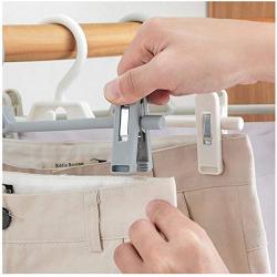 Pants Clip Hanger Stand Clothespin Hanger Adjustable Pinch Grip Drying Rack Plastic Peg Hanger Space Saving Hook Rack(10 Pieces/Lot)(Random Color)