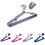 10Pcs Metal Stainless Steel Baby Clothes Hangers Adult Kids Suit Shirt Pants Hook Non Slip Outdoor Drying Rack Storage Organize Random Color