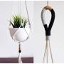 Macrame Plant Hanger, Cotton Rope Hanging Plant Holder, Color Block Hanging Planter