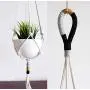 Macrame Plant Hanger, Cotton Rope Hanging Plant Holder, Color Block Hanging Planter