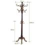 European Style Solid Wood Coat Racks Indoor Landing Bedroom Hangers Modern Assembly Home Clothes Hanger 180cm ( Color : Brown )