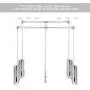 Estink Wardrobe Hanger, Lift Pull Down Wardrobe Rail Adjustable Width Wardrobe Clothes Hanging Rail Soft Return Space Saving,Adjustable 23.62-33.86inch