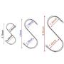 S Hooks Stainless Steel 3 Sizes( L4.3/ M3.5/S2.7inch),Large and Heavy Duty Hooks Hanger for Kitchenware Pots Pans Rack,Coffee Mugs,Spoons Utensils,Clothes,Jeans,Curtain Rods,Cups,Bags and Plants(S-S3)
