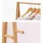 LBMy Hangers Coat Rack Floor Bedroom Drying Racks Bamboo Simple Solid Wood Living Room Clothes Rack Hangers Coat Hangers (Size : 60cm)