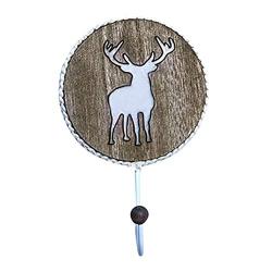 Flightbird Flightbird Coat Hooks Wall Mounted Retro Wooden Reindeer Key Hooks Self Adhesive Clothes Hanger Hat Rack Sundries Organizer Heavy Duty Utility Hooks for Bedroom,Bathroom,Office