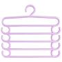 5pcs Random Color Simple Useful Multi Layer Clothes Hanger Holder Space Saving Wardrobe Organizer Pants Towel Tie Scarf Storage Rack