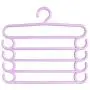 5pcs Random Color Simple Useful Multi Layer Clothes Hanger Holder Space Saving Wardrobe Organizer Pants Towel Tie Scarf Storage Rack