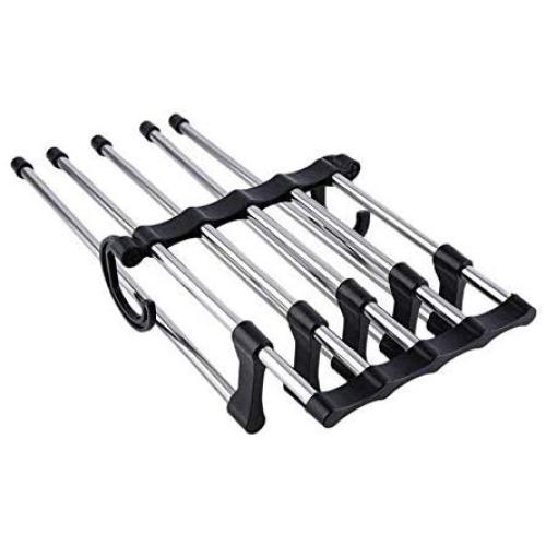 5pcs Pants Hanger Clothes Drying Rack Trouser Extension Multifunctional Convenient Rack Rod Towels