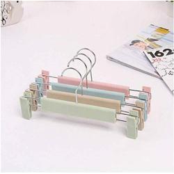 10pcs Random Color Hangers for Clothes Plastic Clip, Stand Hanger Pants Skirt Kid Clothes Adjustable Pinch Grip Cabide